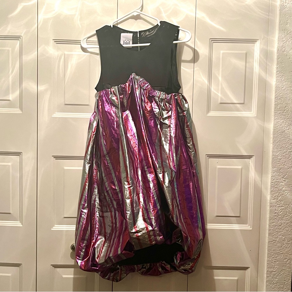 Jijil metallic bubble hem sundress